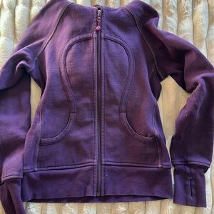 Lululemon purple full zip scuba sweatshirt. Size 6/8